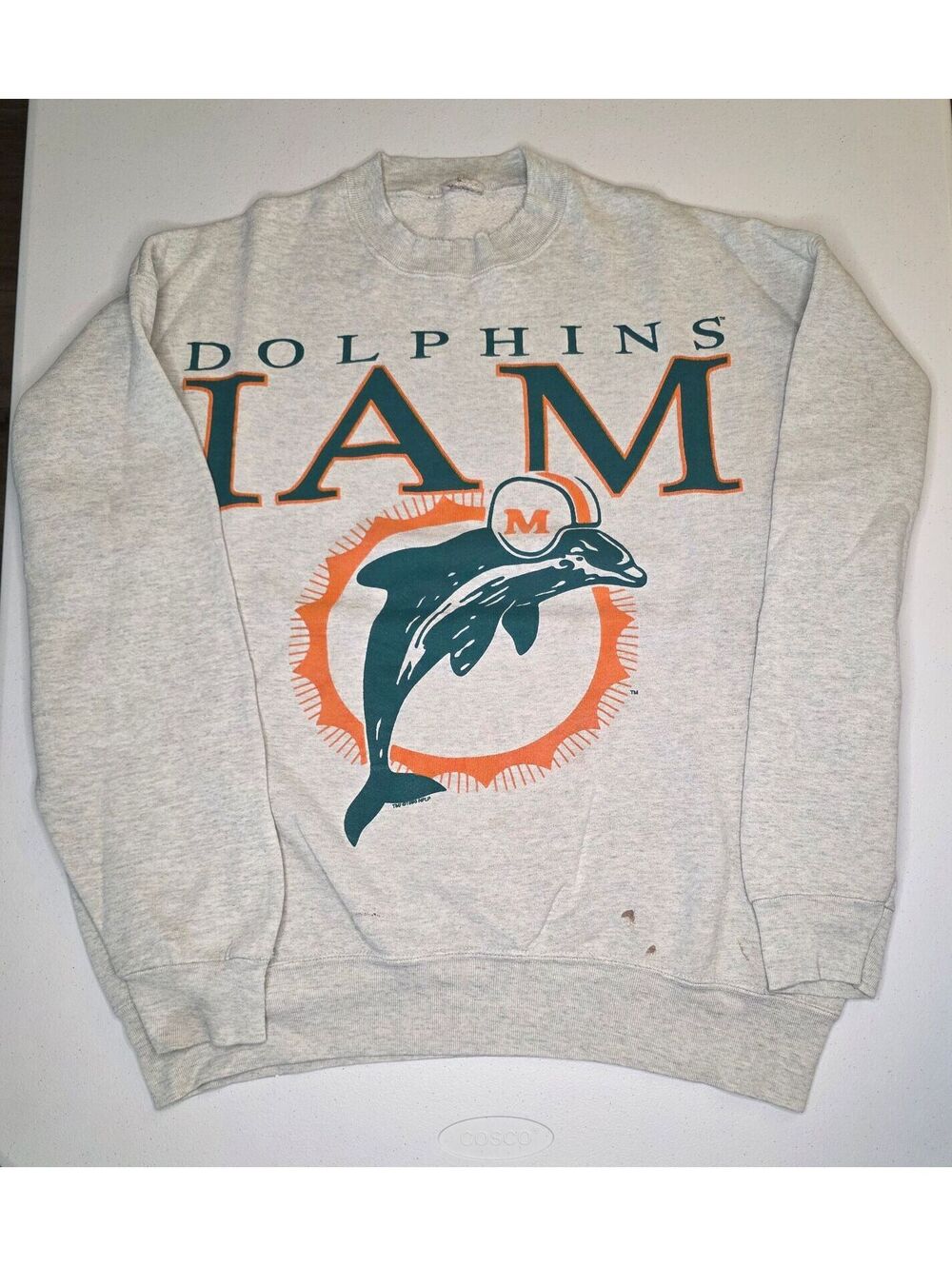 90s NFL Miami Dolphins Spellout Crewneck